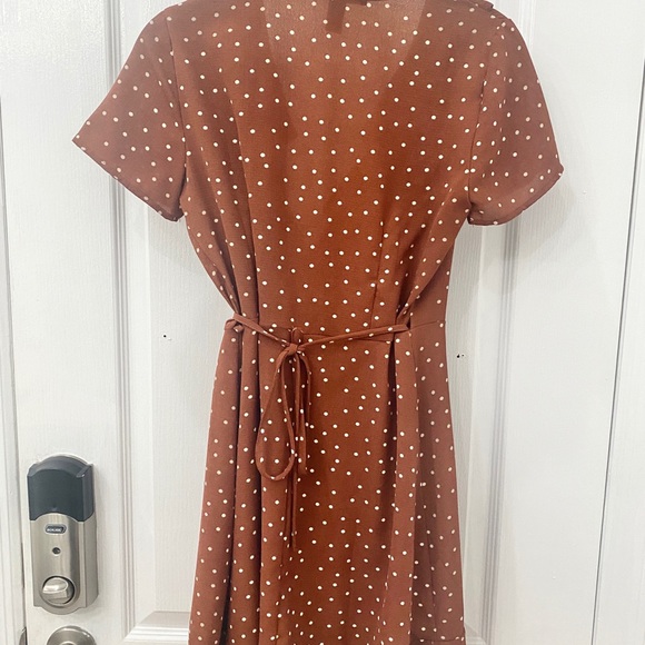 Forever 21 Polka Dot Wrap Dress - Picture 7 of 9